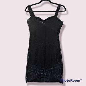 Divided by H&M Gorgeous Black Shimmer Cocktail Dress, Mini - Size 6